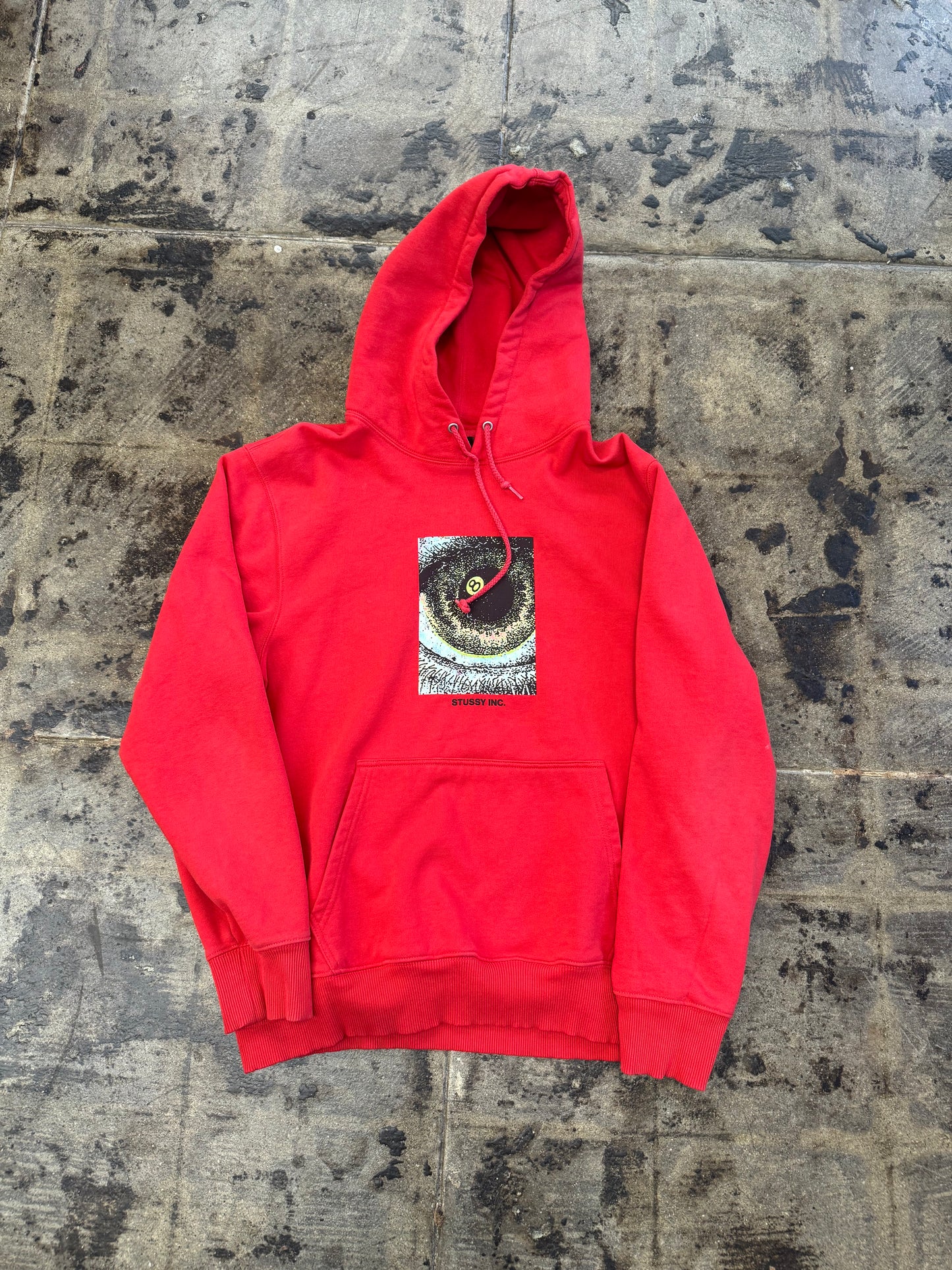 STUSSY ACID EYE RED HOODIE