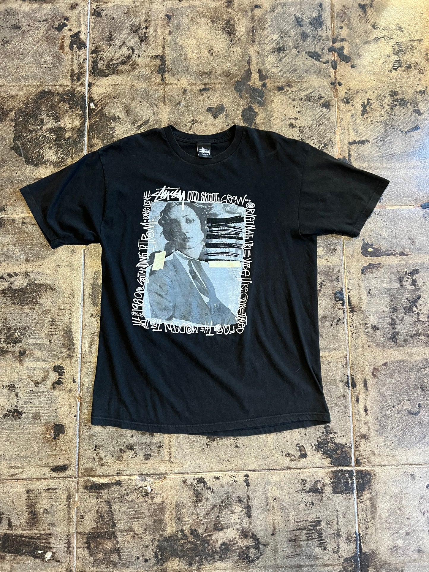 STUSSY OLD SKOOL CREW TEE