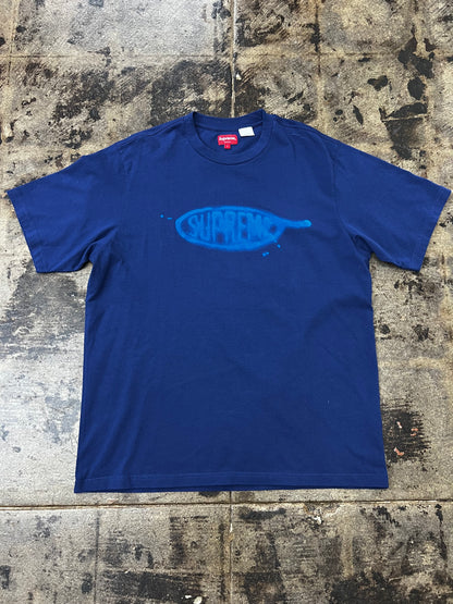 NAVY SUPREME INK BLOT S-S TOP TEE