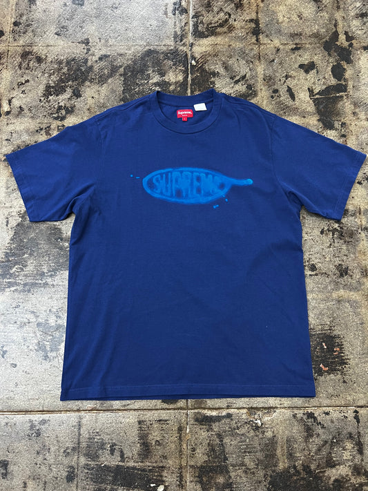 NAVY SUPREME INK BLOT S-S TOP TEE