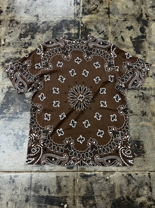 SUPREME SMALL BOX TEE BROWN BANDANA