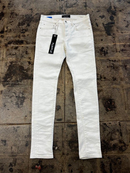 WHITE PURPLE JEANS
