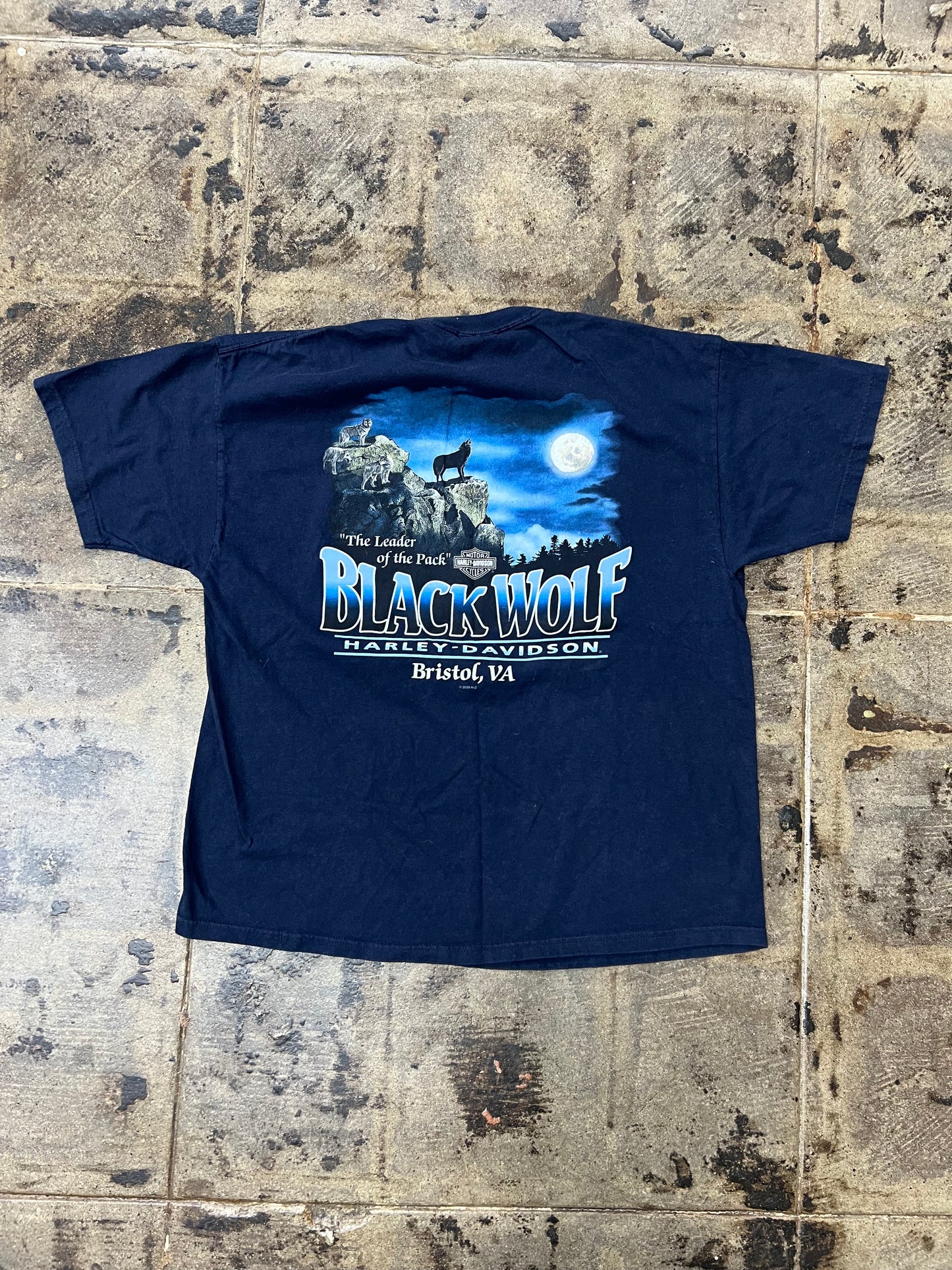 NAVY HARLEY-DAVIDSON WILD & FREE TEE