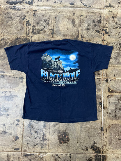 NAVY HARLEY-DAVIDSON WILD & FREE TEE