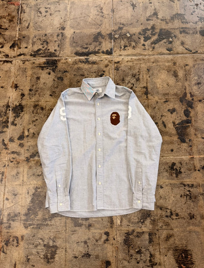 BAPE GREY BUTTON DOWN