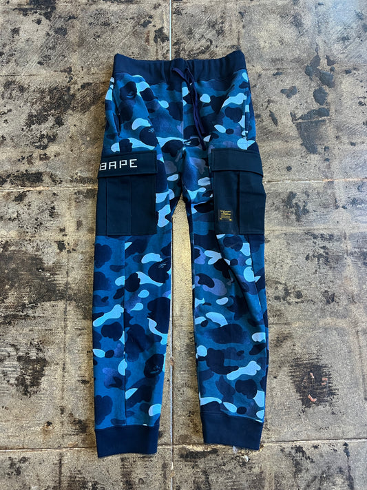 BAPE BLUE CAMO FLIGHT PANTS