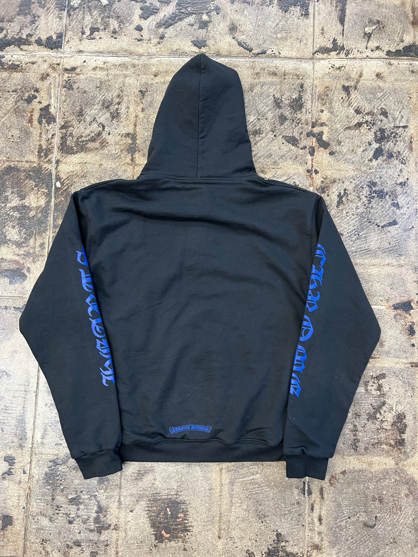 CHROME HEARTS THERMAL BLUE LETTER FULL ZIP UP BLACK