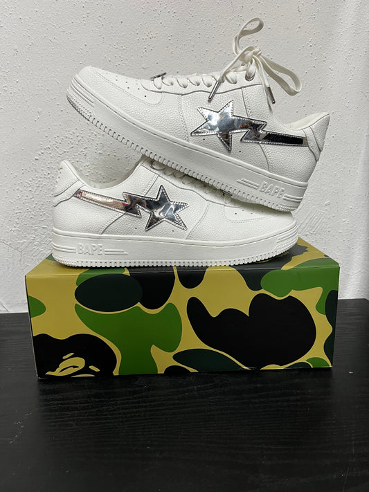 BAPE STA WHITE-SILVER