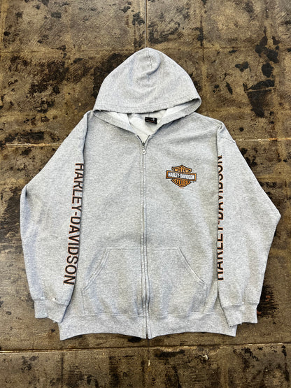 GREY HARLEY DAVIDSON HOODIE ZIPUP