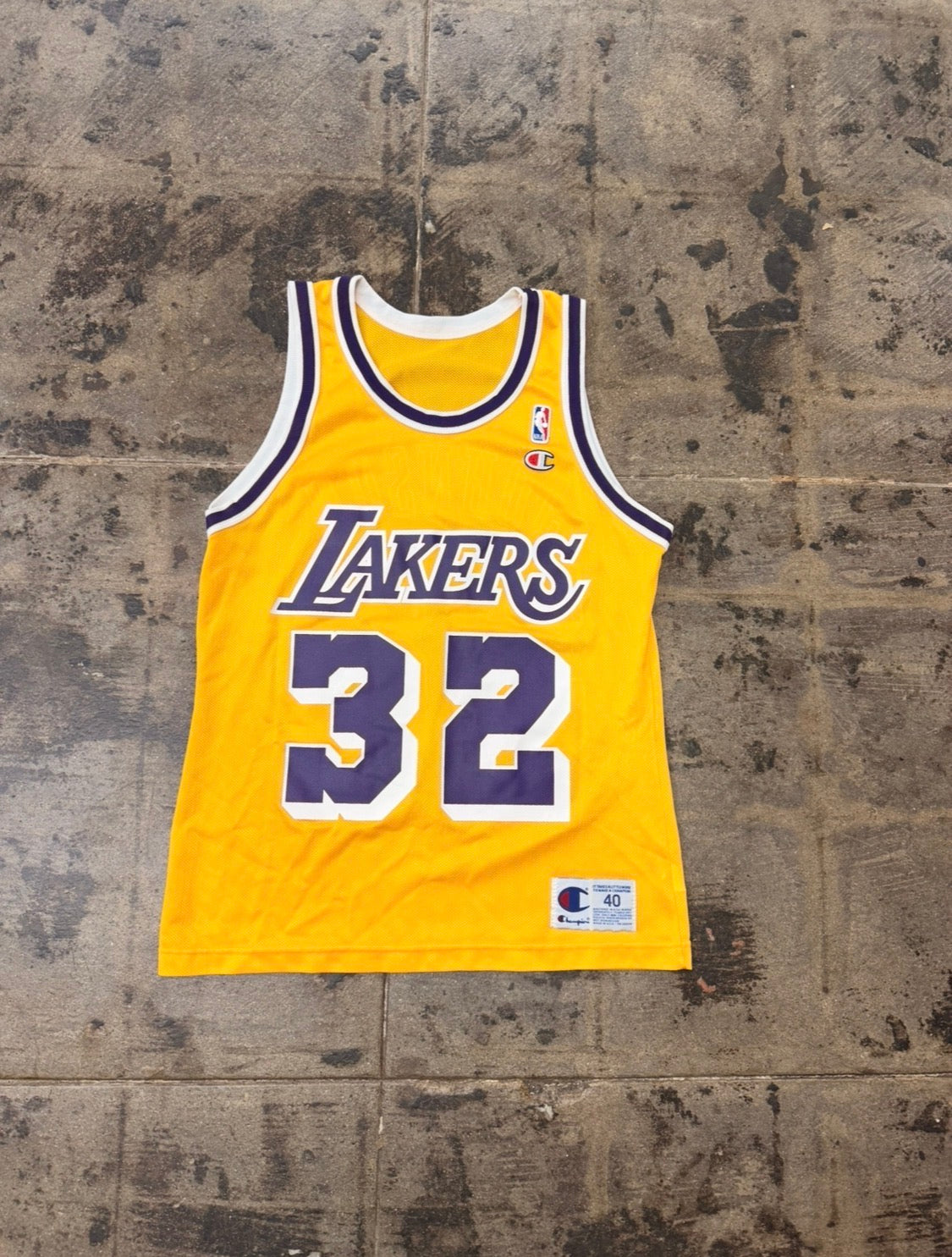 LAKERS CHAMPION MAGIC JOHNSON JERSEY #32