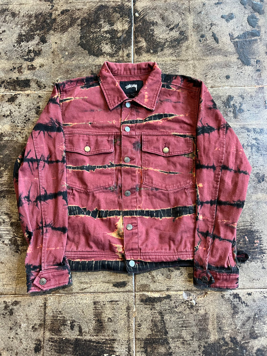 STUSSY TIE-DYED DENIM JACKET