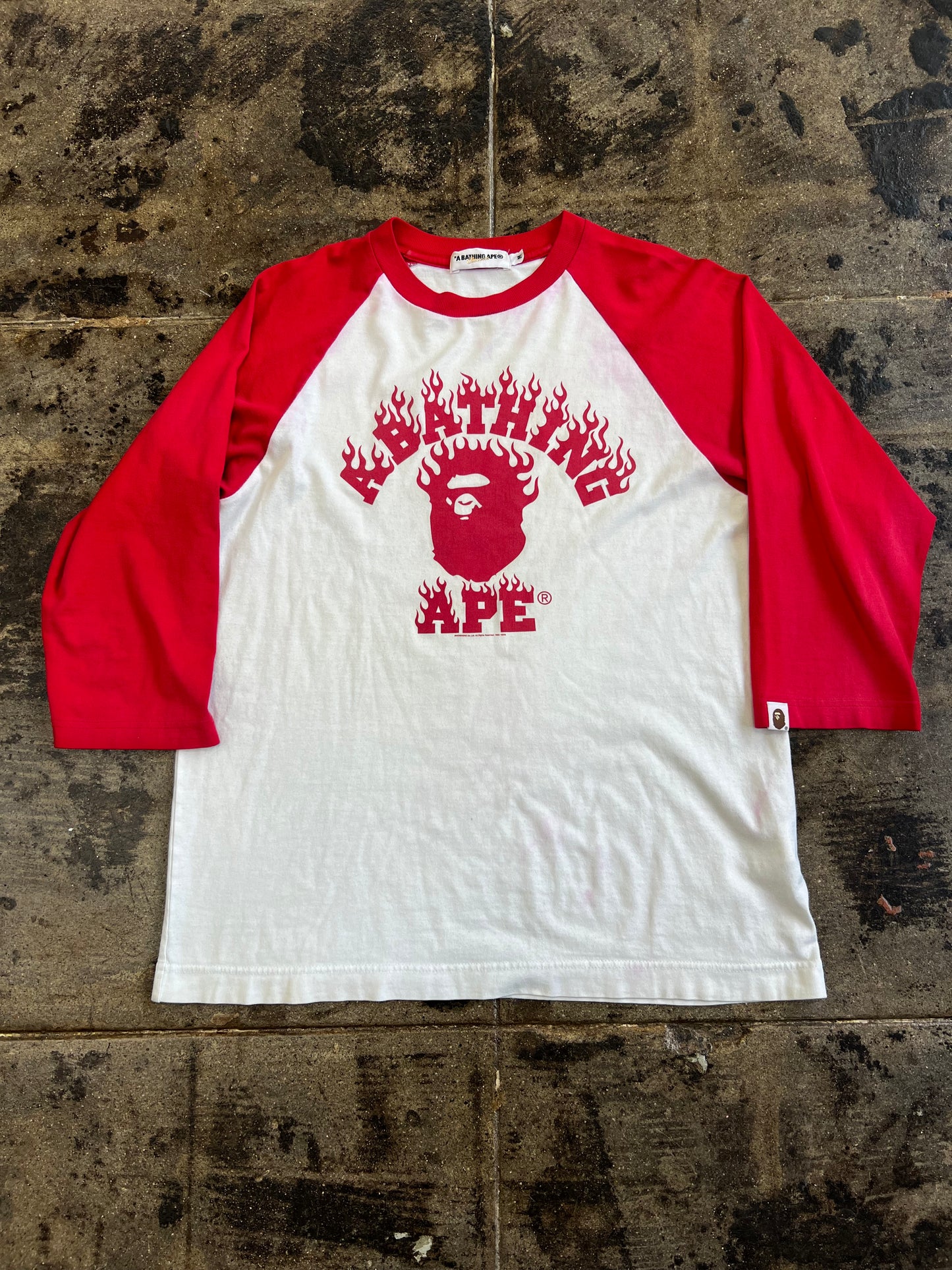 BAPE COLLEGE LOGO BASEBALL TEE