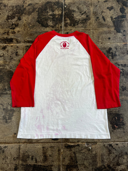 BAPE COLLEGE LOGO BASEBALL TEE