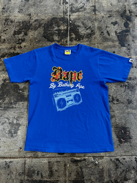 BAPE BOOMBOX BLUE TEE