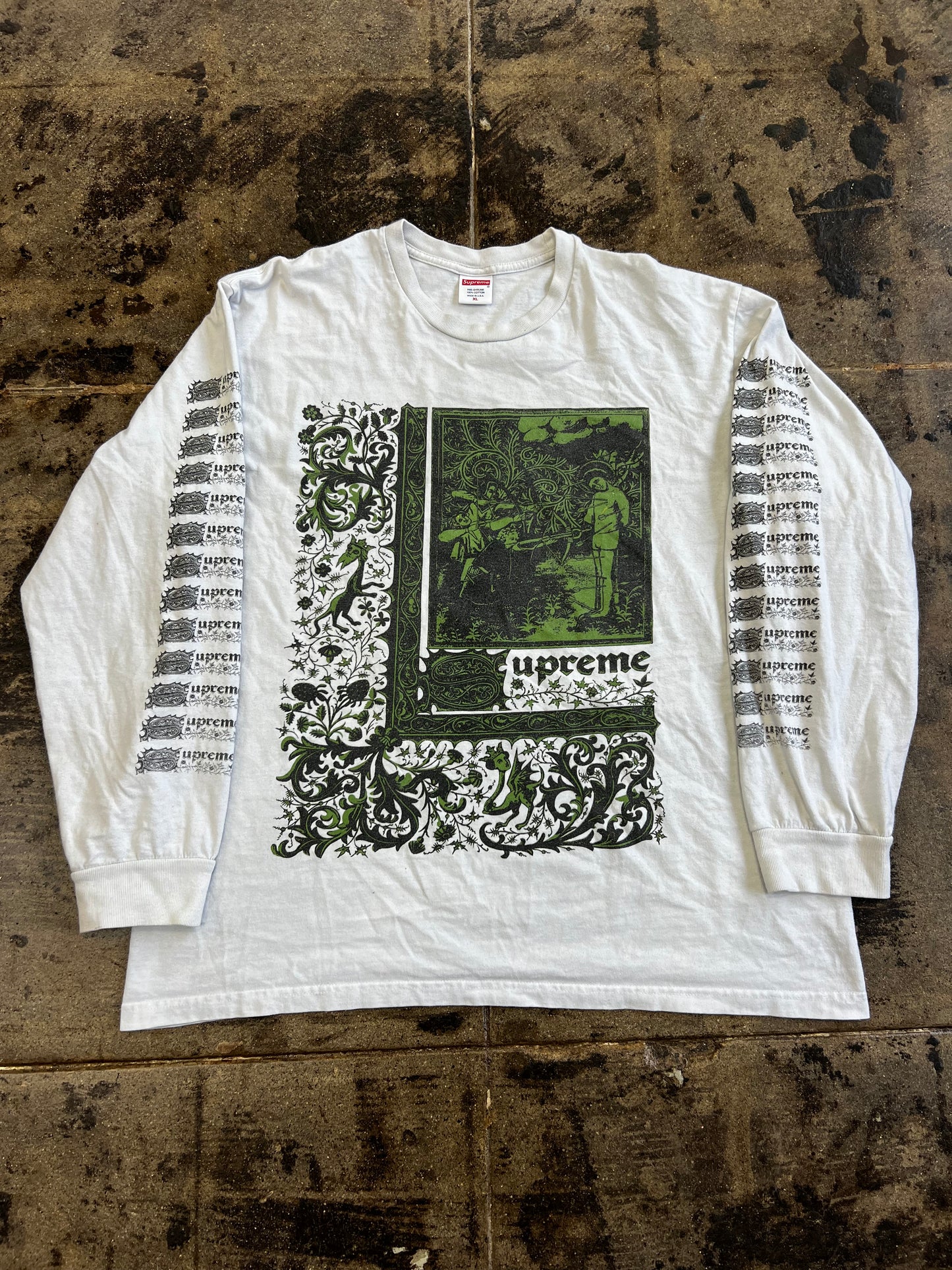 SUPREME SAINT SEBASTIAN WHITE L-S TEE