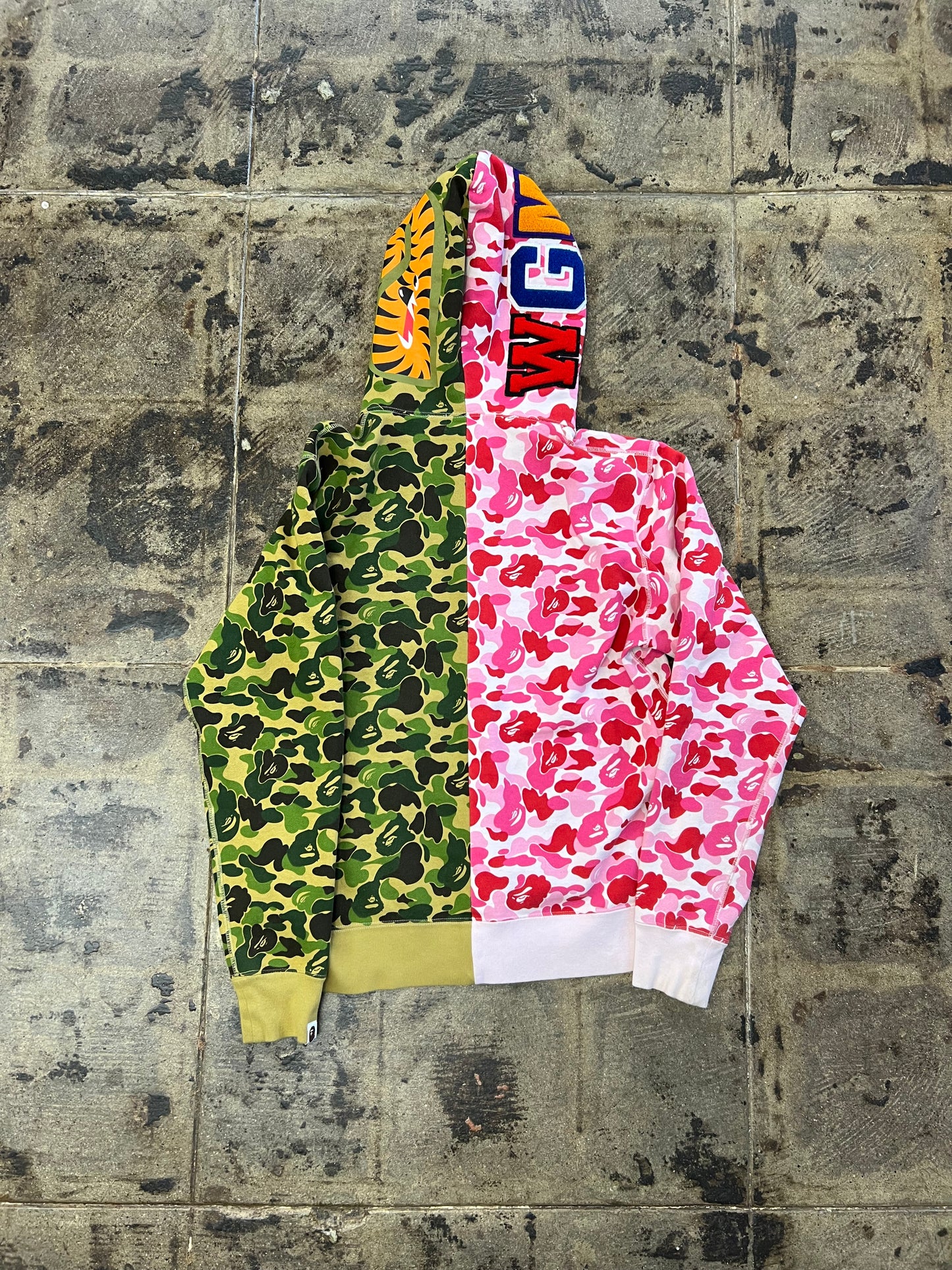 BAPE ABC CAMO CRAZY SHARK FULL ZIP HOODIE