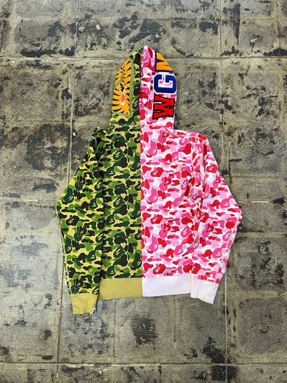 BAPE ABC CAMO CRAZY SHARK FULL ZIP HOODIE