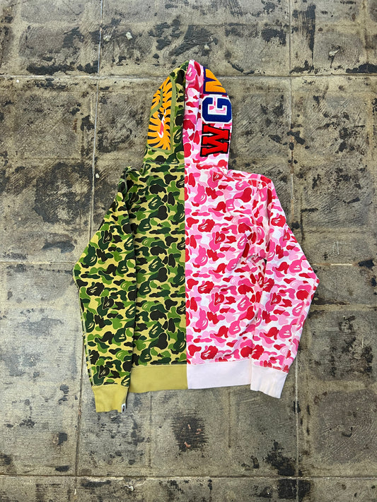 BAPE ABC CAMO CRAZY SHARK FULL ZIP HOODIE