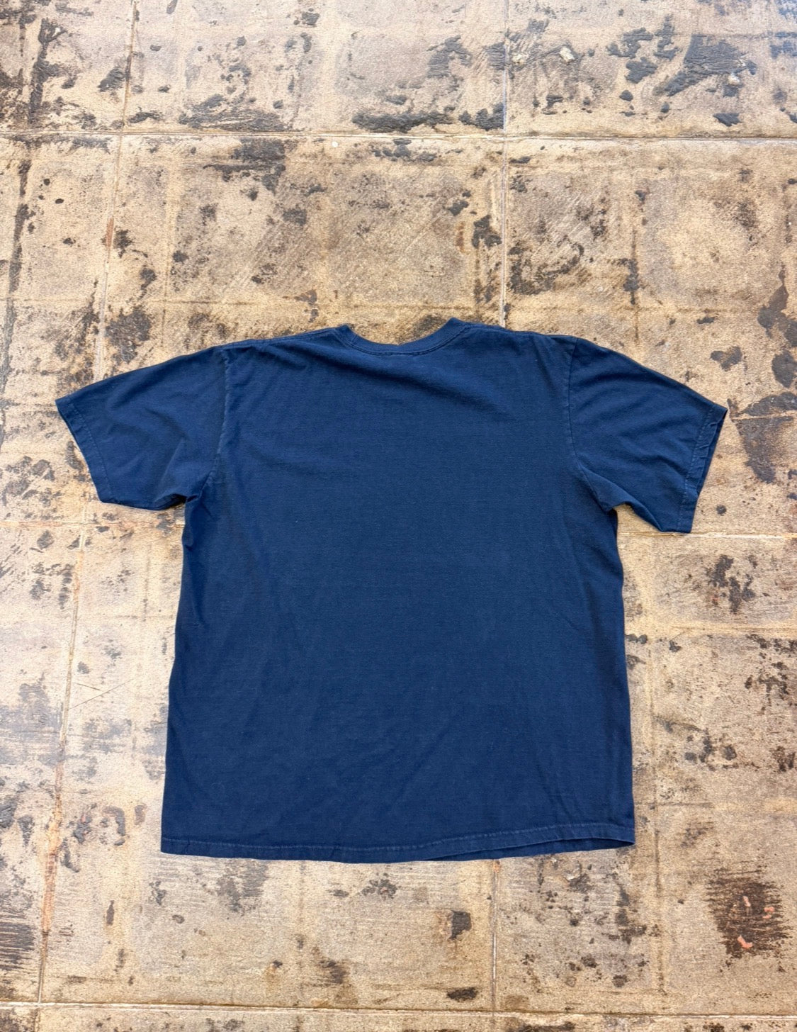 SUPREME KAWS CHALK BOX LOGO NAVY TEE