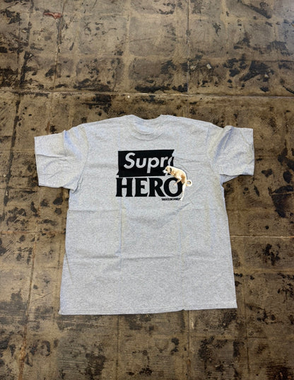 SUPREME ANTIHERO DOG GREY TEE