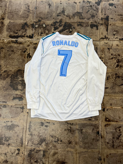 ADIDAS 17/18 REAL MADRID RONALDO HOME LONG SLEEVE JERSEY