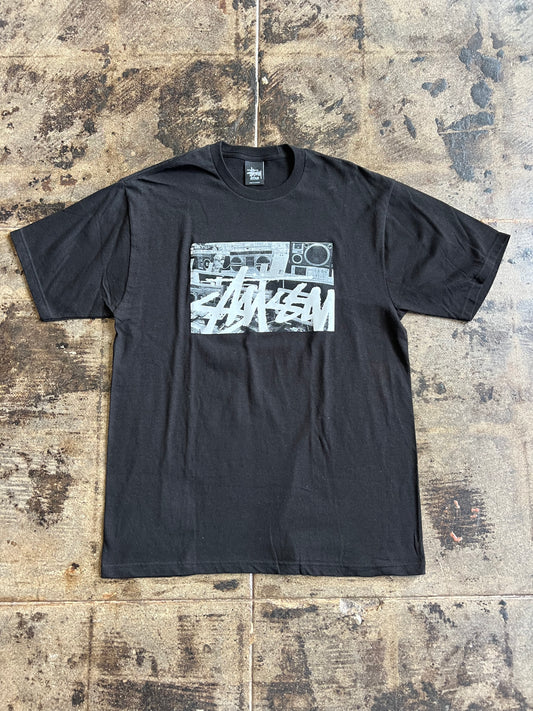BLACK STUSSY TEE