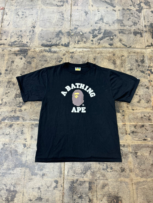 BAPE COLLEGE BLACK TEE