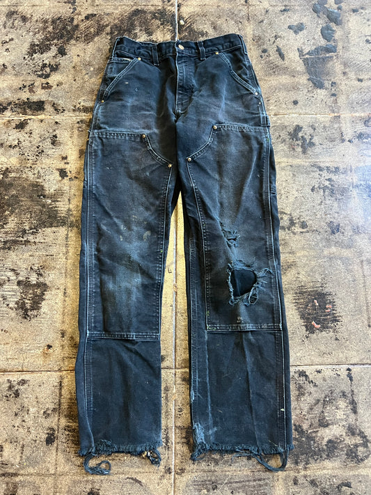 BLACK CARHARTT DOUBLE KNEE JEANS