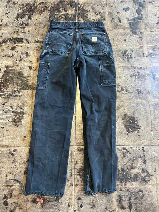 BLACK CARHARTT DOUBLE KNEE JEANS