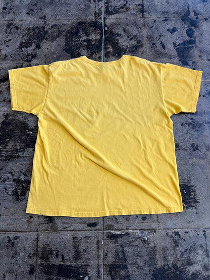 YELLOW TEXT STUSSY TEE
