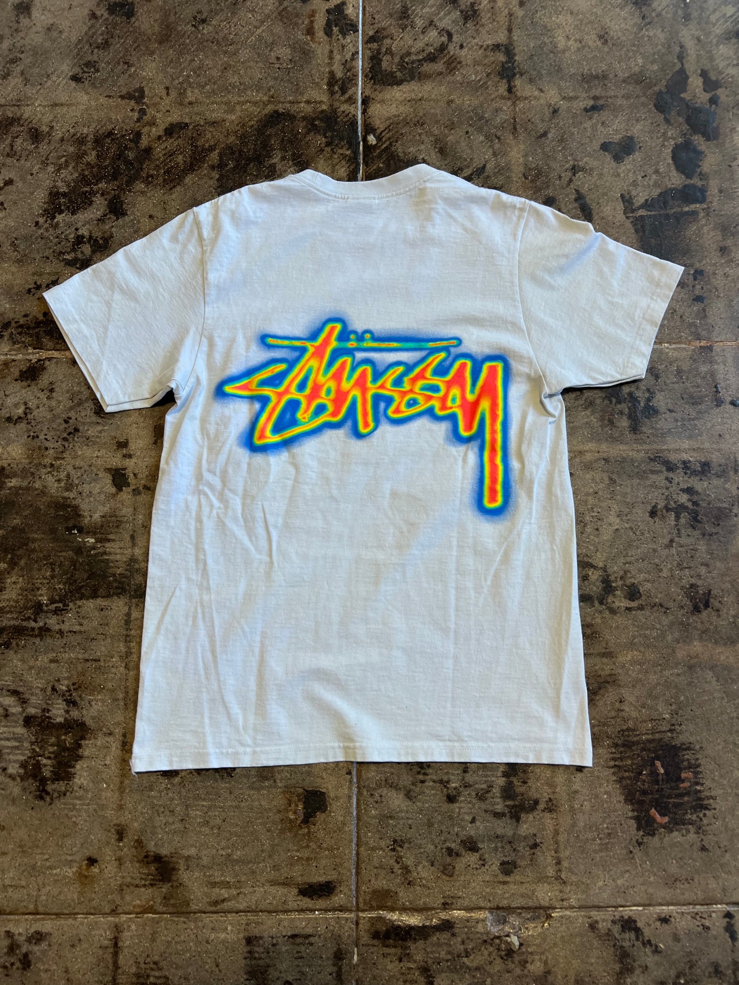 STUSSY THERMAL STOCK TEE WHITE