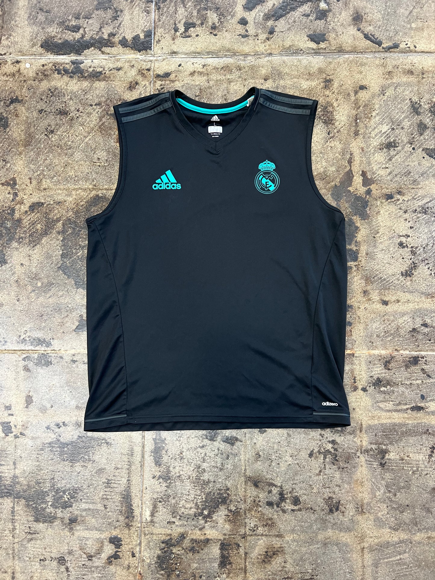 ADIDAS 17/18 REAL MADRID SLEEVELESS TRAINING JERSEY