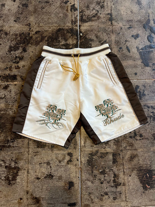 RHUDE SOUVENIR SATIN MEN SHORTS