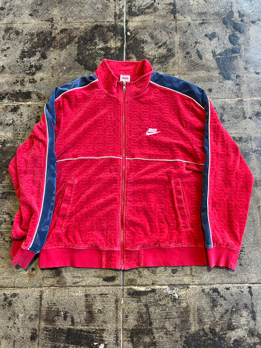 SUPREME x NIKE VELOUR TRACK JACKET RED
