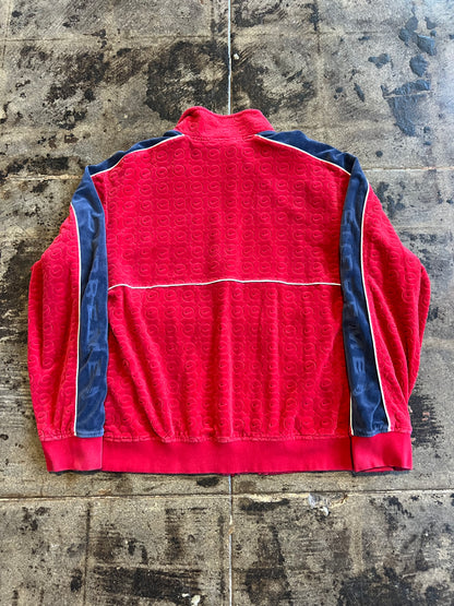 SUPREME x NIKE VELOUR TRACK JACKET RED