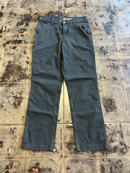 GREY CARHARTT PANTS RELAXED FIT