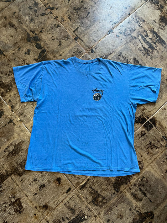 STUSSY8 BALL BLUE TEE SIZE: XXL