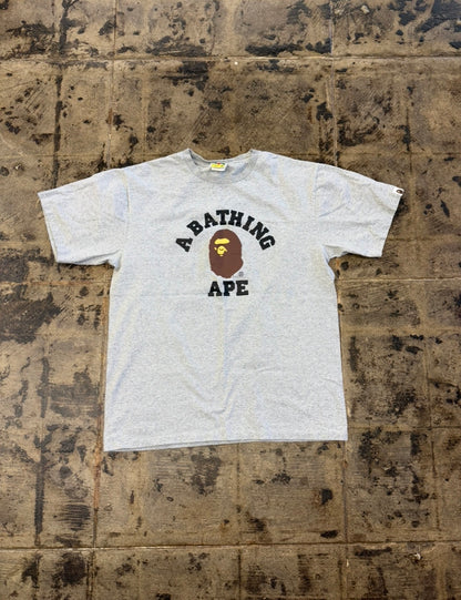 BAPE COLLEGE GREY TEE