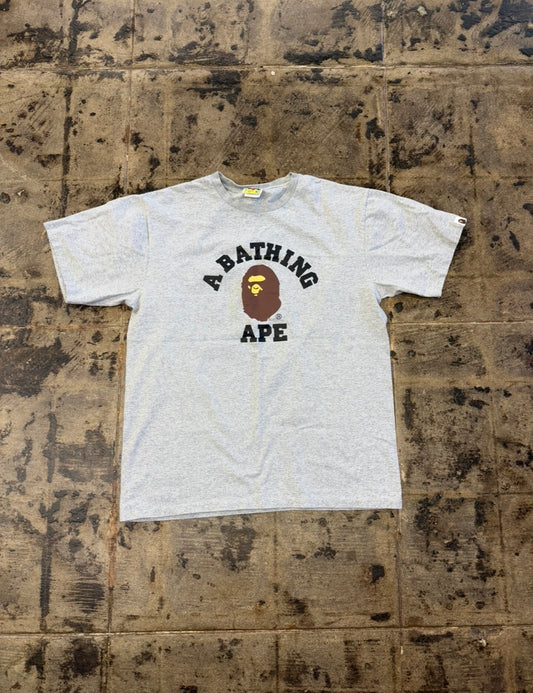 BAPE COLLEGE GREY TEE