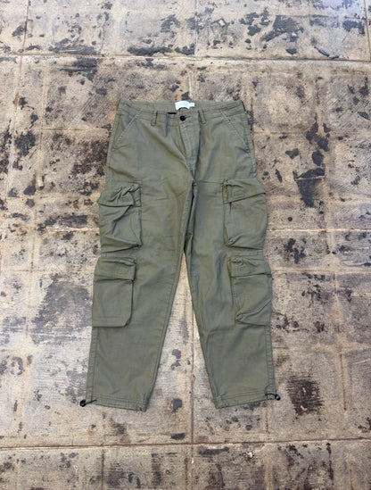 TOPMAN OLIVE GREEN CARGO PANTS