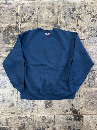 NAVY BLUE SUPREME  AERIAL CREWNECK