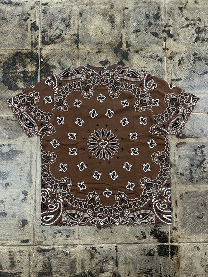 BROWN SUPREME BANDANA SILK TEE
