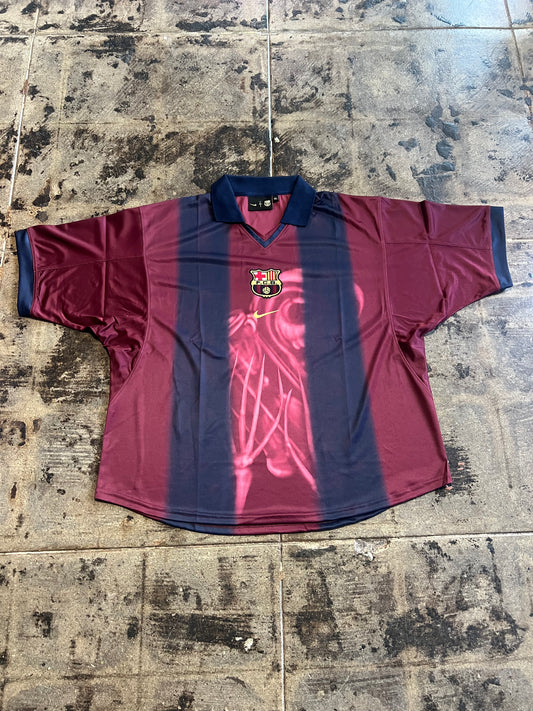 TRAVIS SCOTT x NIKE x FC BARCELONA RETRO 2000/01 HOME SKELETON JERSEY