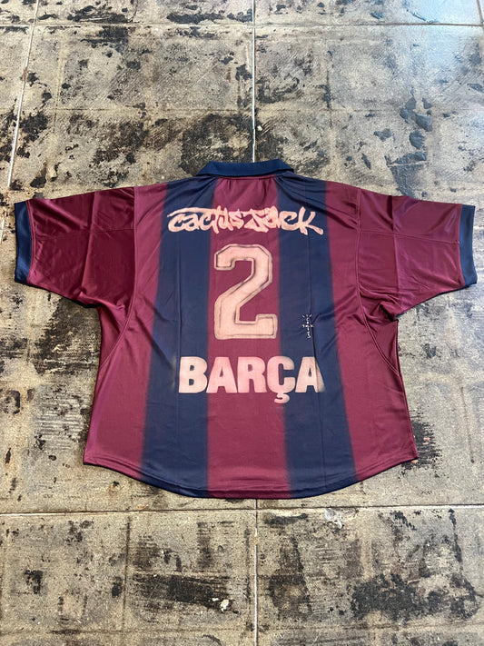 TRAVIS SCOTT x NIKE x FC BARCELONA RETRO 2000/01 HOME SKELETON JERSEY