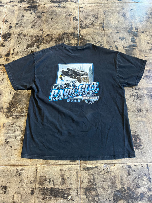 BLACK HARLEY-DAVIDSON UTAH TEE