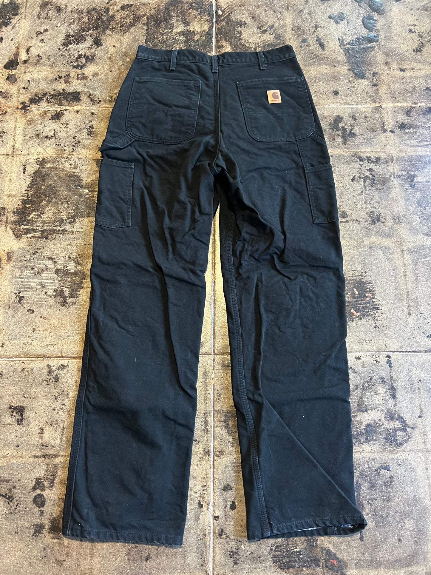 BLACK CARHARTT CARPENTER PANTS