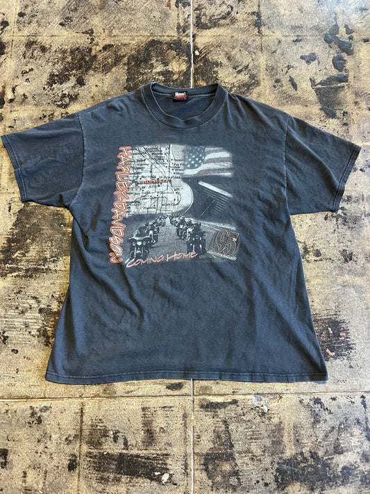 BLACK HARLEY-DAVIDSON IOWA TEE