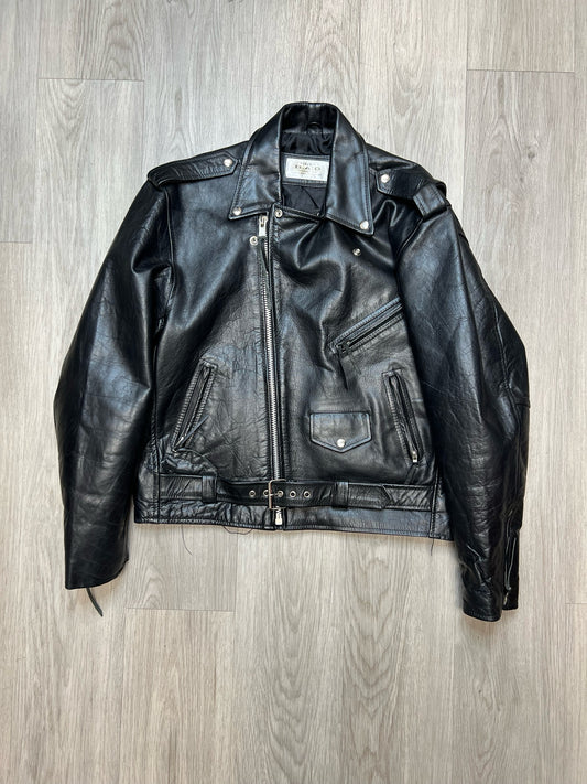 RIP'S BAD RIDEIX LEATHER JACKET SZ: LARGE