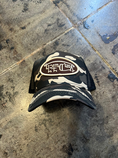 Von Dutch Brown Camo Trucker Snapback