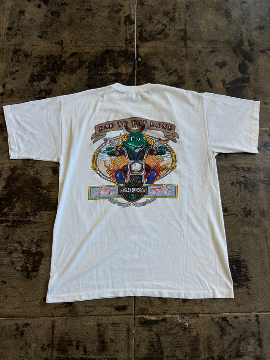 WHITE HARLEY DAVIDSON CABO TEE